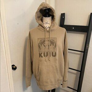 KUIU Beige Graphic Pullover Hoodie Sweatshirt Gorpcore Outdoor Modern Hunting